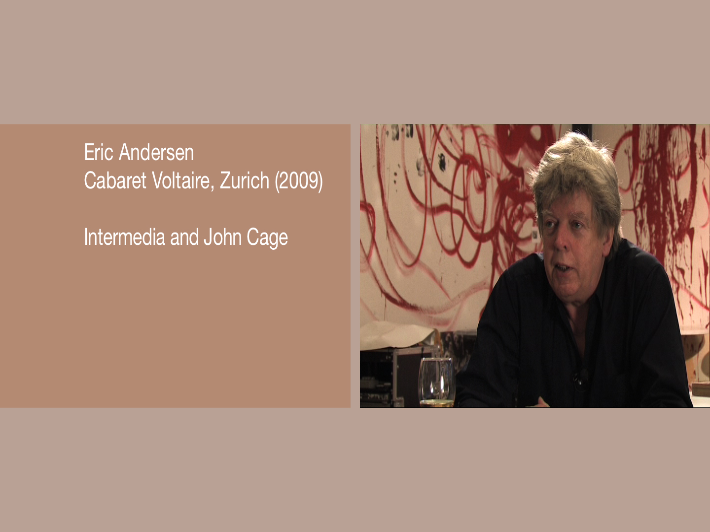 Screenshot, Eric Andersen, Cabaret Voltaire, Zurich, 2009.